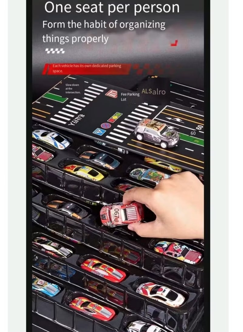 مجموعه 48 عددی ماشینهای اسباببازی با جعبه نمایشی