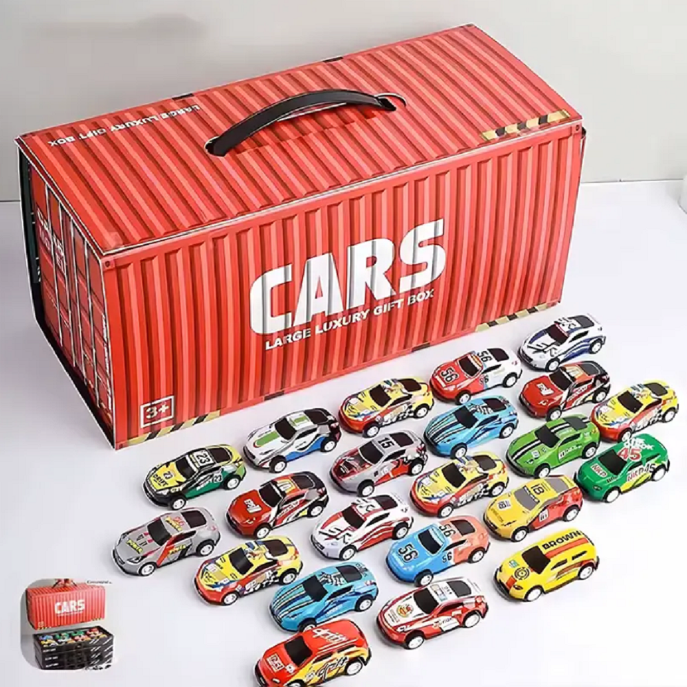 مجموعه 48 عددی ماشینهای اسباببازی با جعبه نمایشی