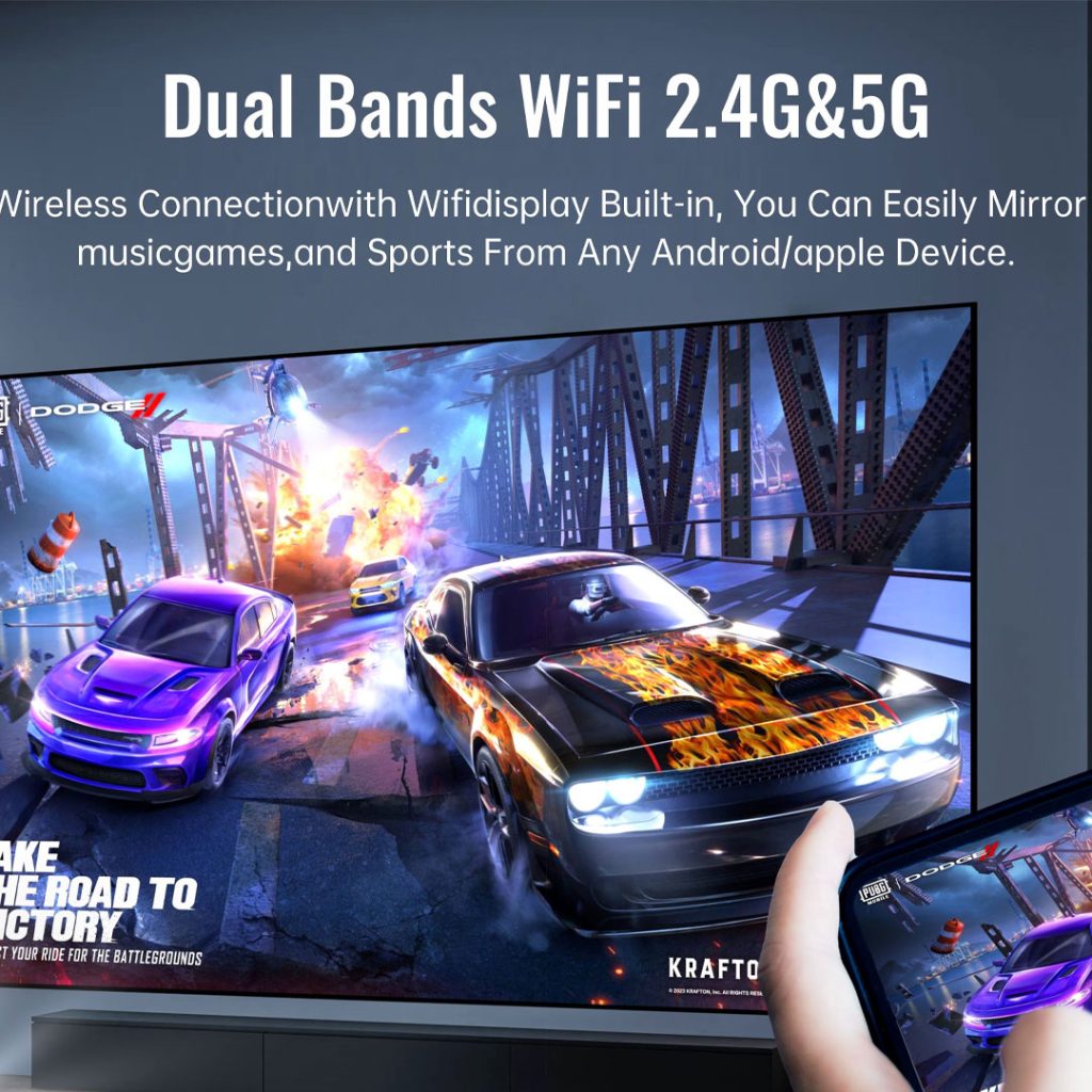 ویدئو پروژکتور اندروید شارژی Mini Portable Projector H1P