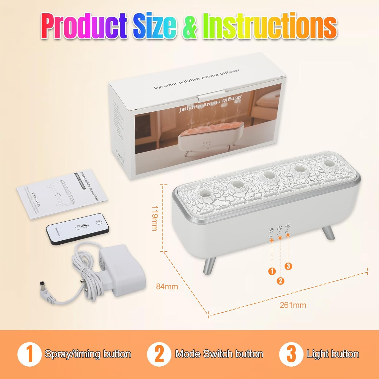 دستگاه رطوبت ساز و آروماتراپی مدل عروس دریایی V79